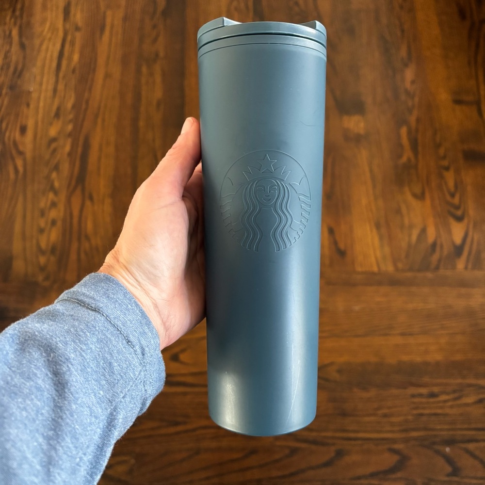 2022 Starbucks Matte Blue Tumbler 16 oz